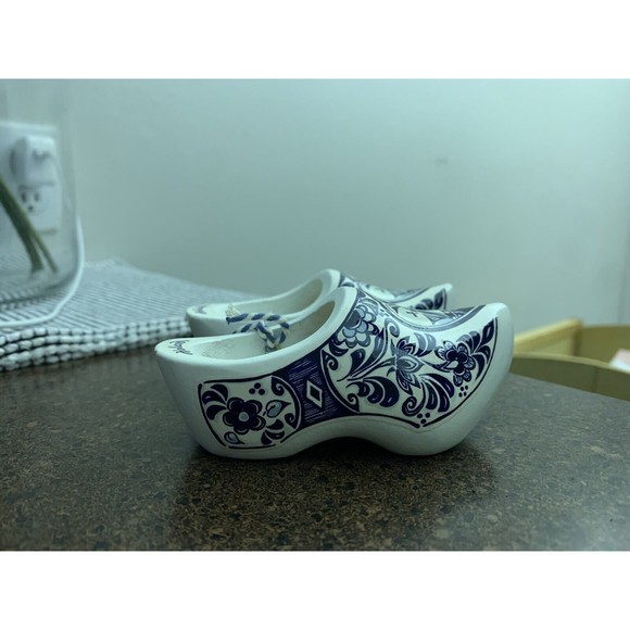 Delft Blue WOODEN DUTCH SHOE w/o PIN CUSHION Collectible Made in Holland - Picture 10 of 12